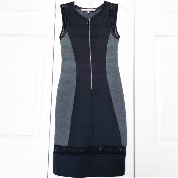 Rachel Rachel Roy Black & Grey Zipper Front Dress - Picture 1 of 10